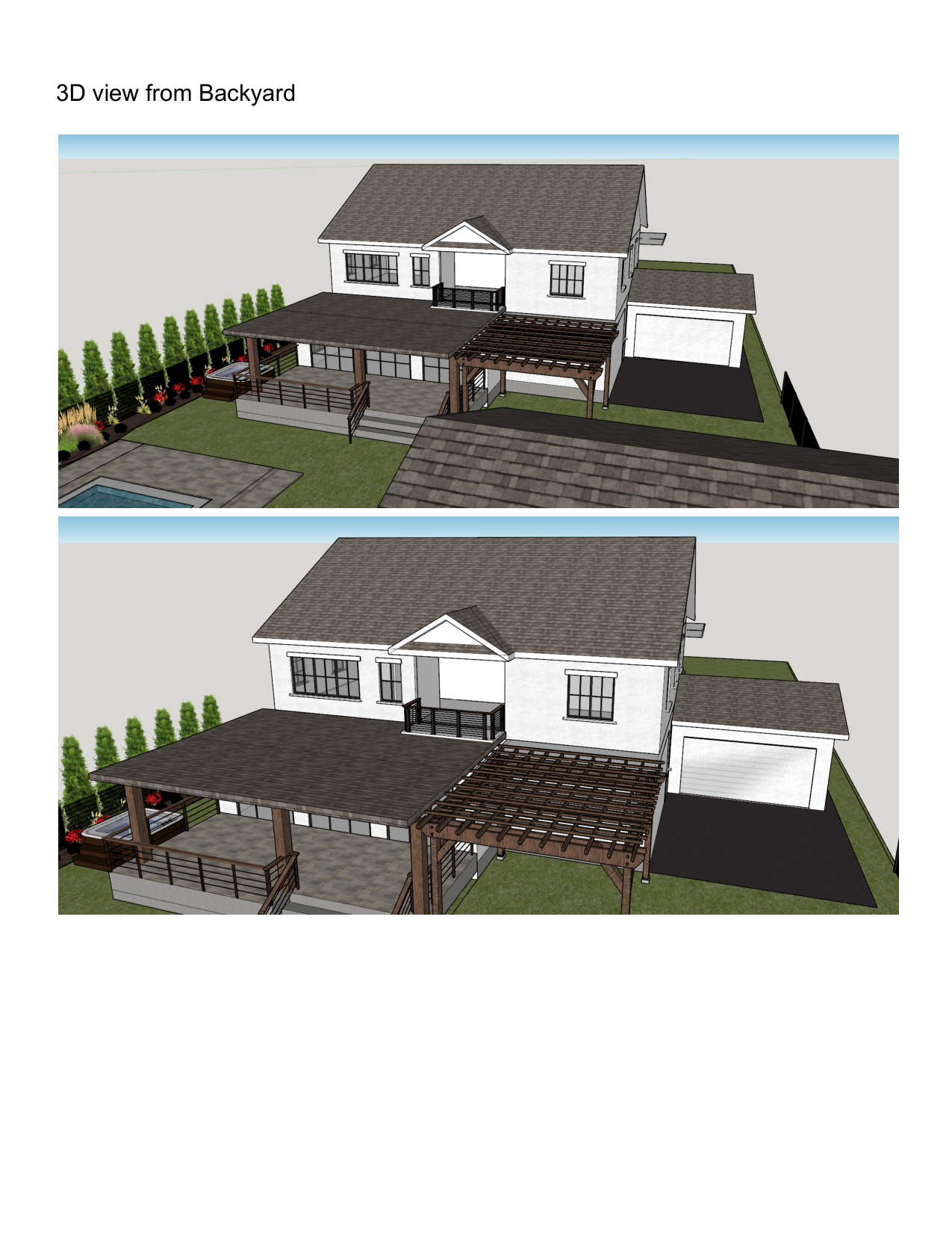 Sheet 3 — view from backyard